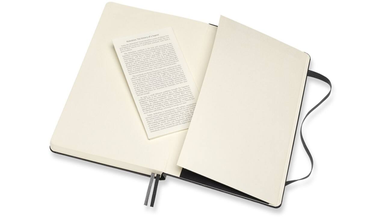 Notitieboek Moleskine Expanded large 130x210mm lijn hard cover zwart
