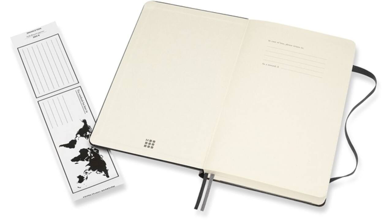 Notitieboek Moleskine Expanded large 130x210mm lijn hard cover zwart