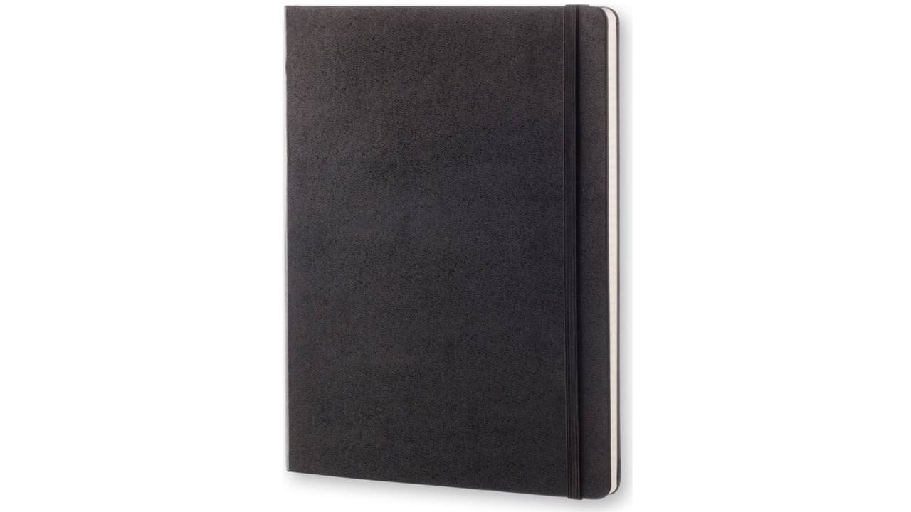 Notitieboek Moleskine XL 190x250mm ruit 5x5 hard cover zwart