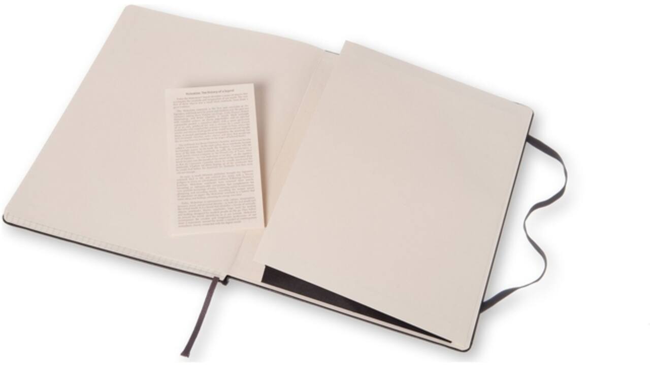 Notitieboek Moleskine XL 190x250mm ruit 5x5 hard cover zwart