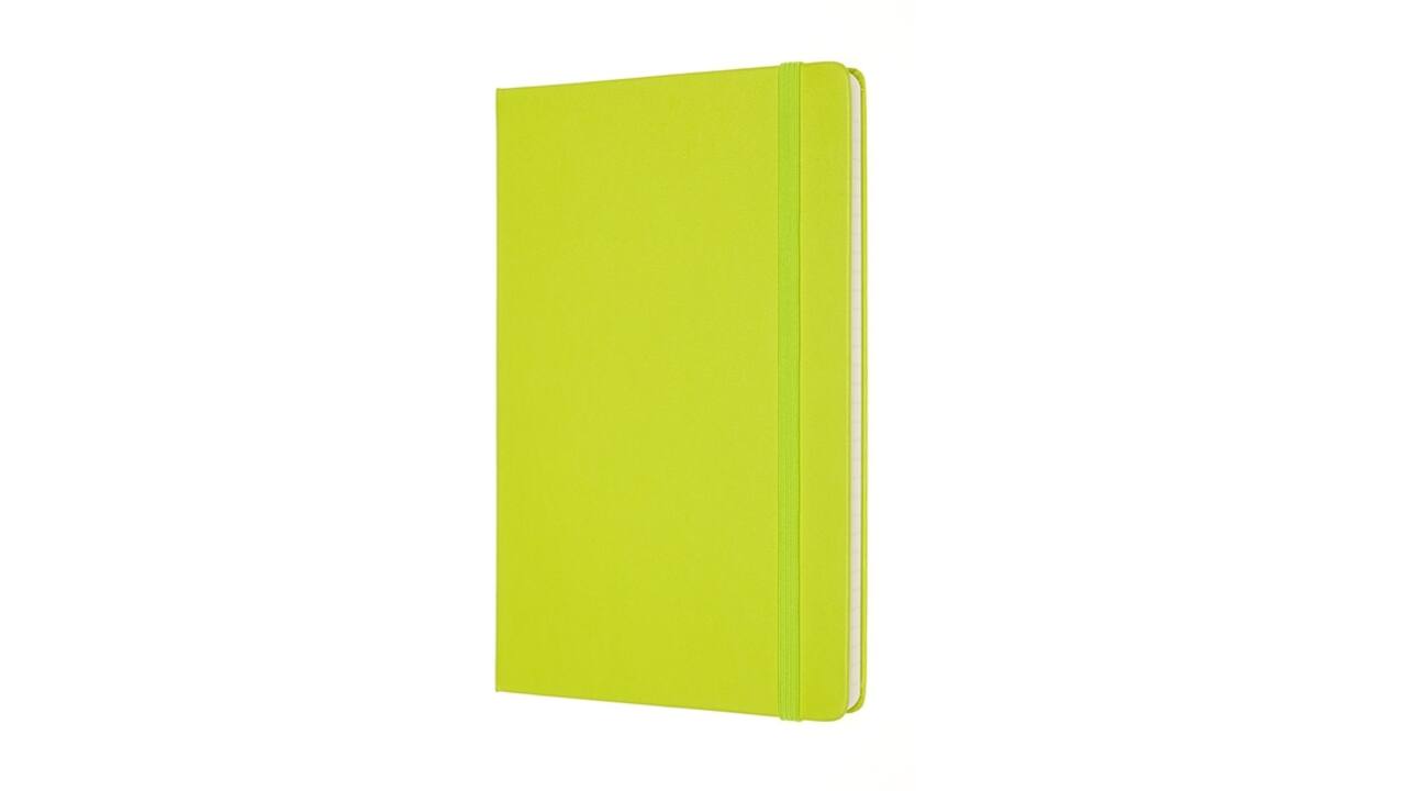 Notitieboek Moleskine large 130x210mm lijn hard cover lemon green