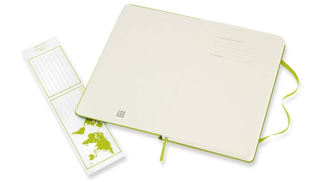 Notitieboek Moleskine large 130x210mm lijn hard cover lemon green