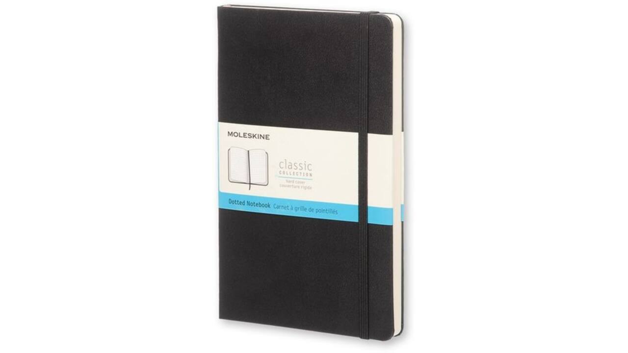 Notitieboek Moleskine large 130x210mm dots hard cover zwart