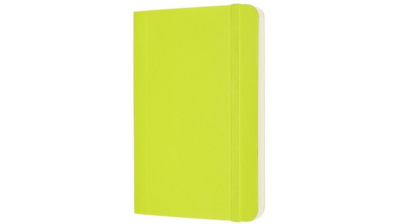 Notitieboek Moleskine pocket 90x140mm blanco soft cover lemon green