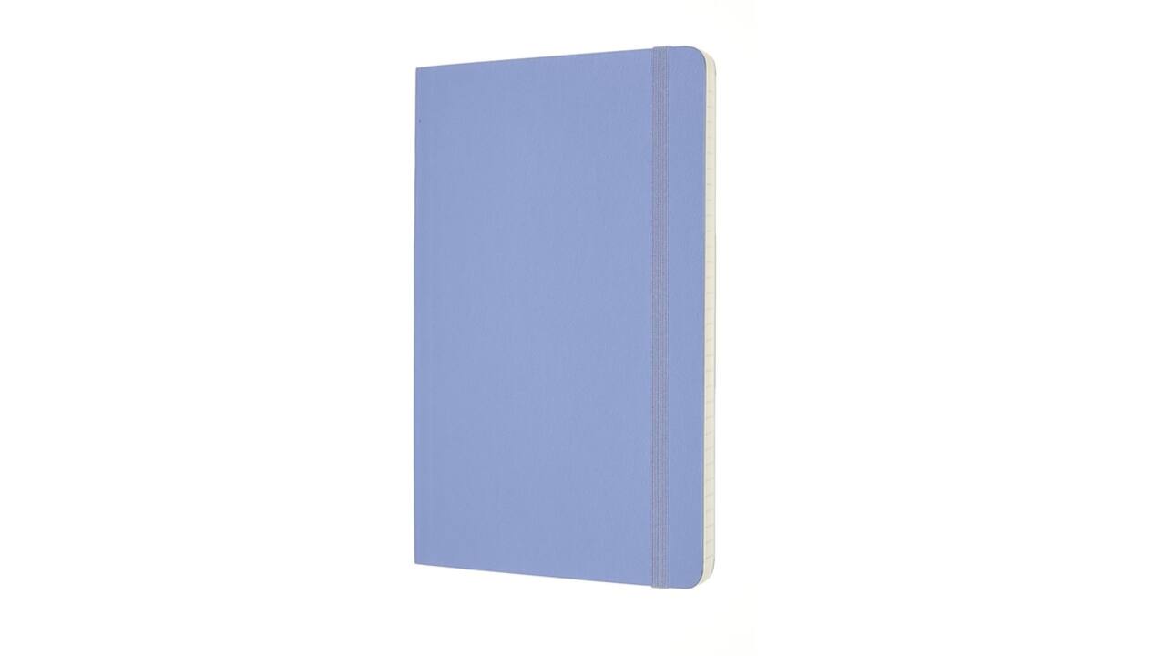 Notitieboek Moleskine large 130x210mm lijn soft cover hydrangea blue