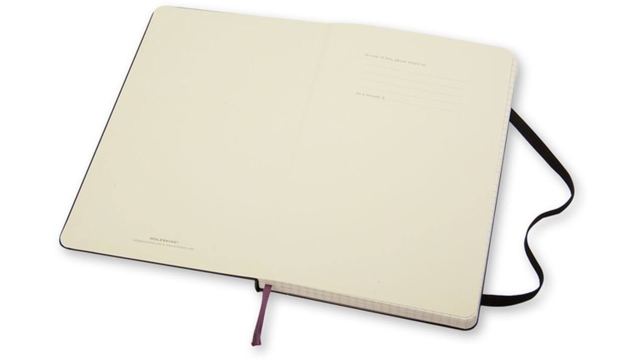 Notitieboek Moleskine pocket 90x140mm ruit 5x5mm soft cover zwart