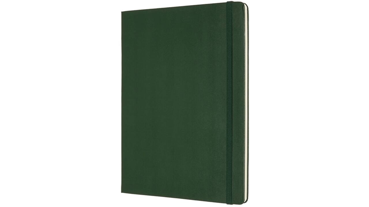 Notitieboek Moleskine XL 190x250mm blanco hard cover myrtle green