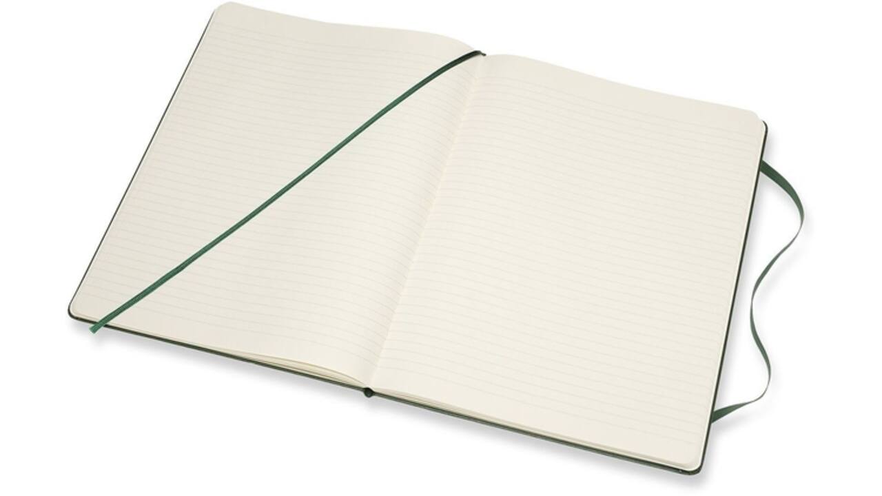 Notitieboek Moleskine XL 190x250mm blanco hard cover myrtle green