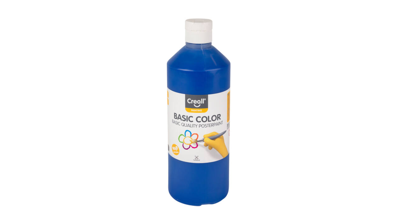 Plakkaatverf Creall basic donkerblauw 500ml