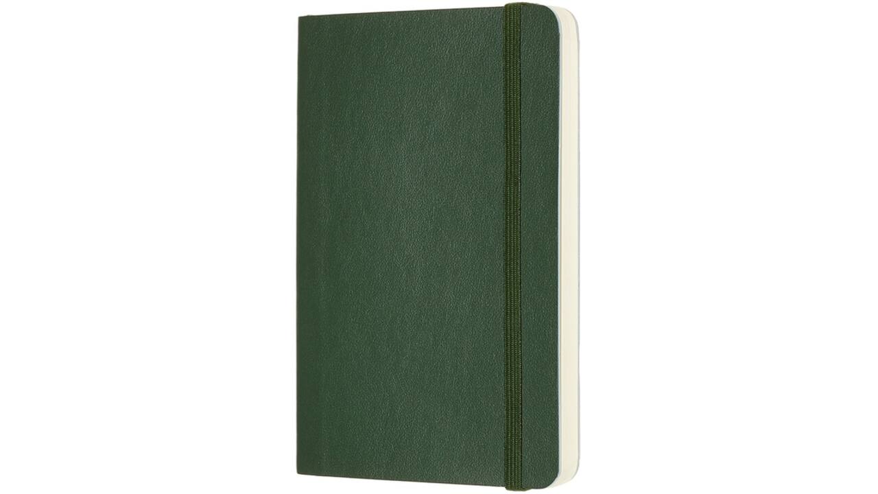 Notitieboek Moleskine pocket 90x140mm blanco soft cover myrtle green