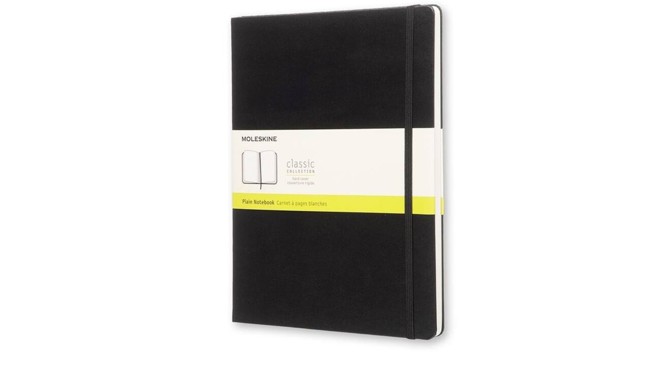 Notitieboek Moleskine XL 190x250mm blanco hard cover zwart