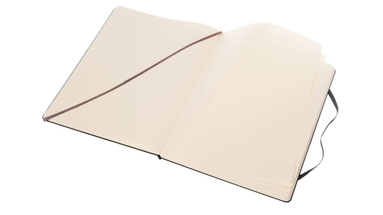 Notitieboek Moleskine XL 190x250mm blanco hard cover zwart