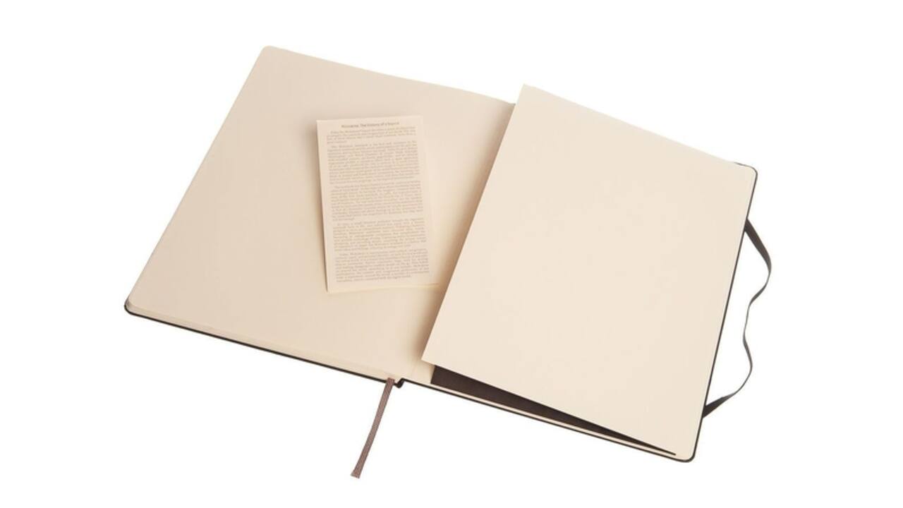Notitieboek Moleskine XL 190x250mm blanco hard cover zwart