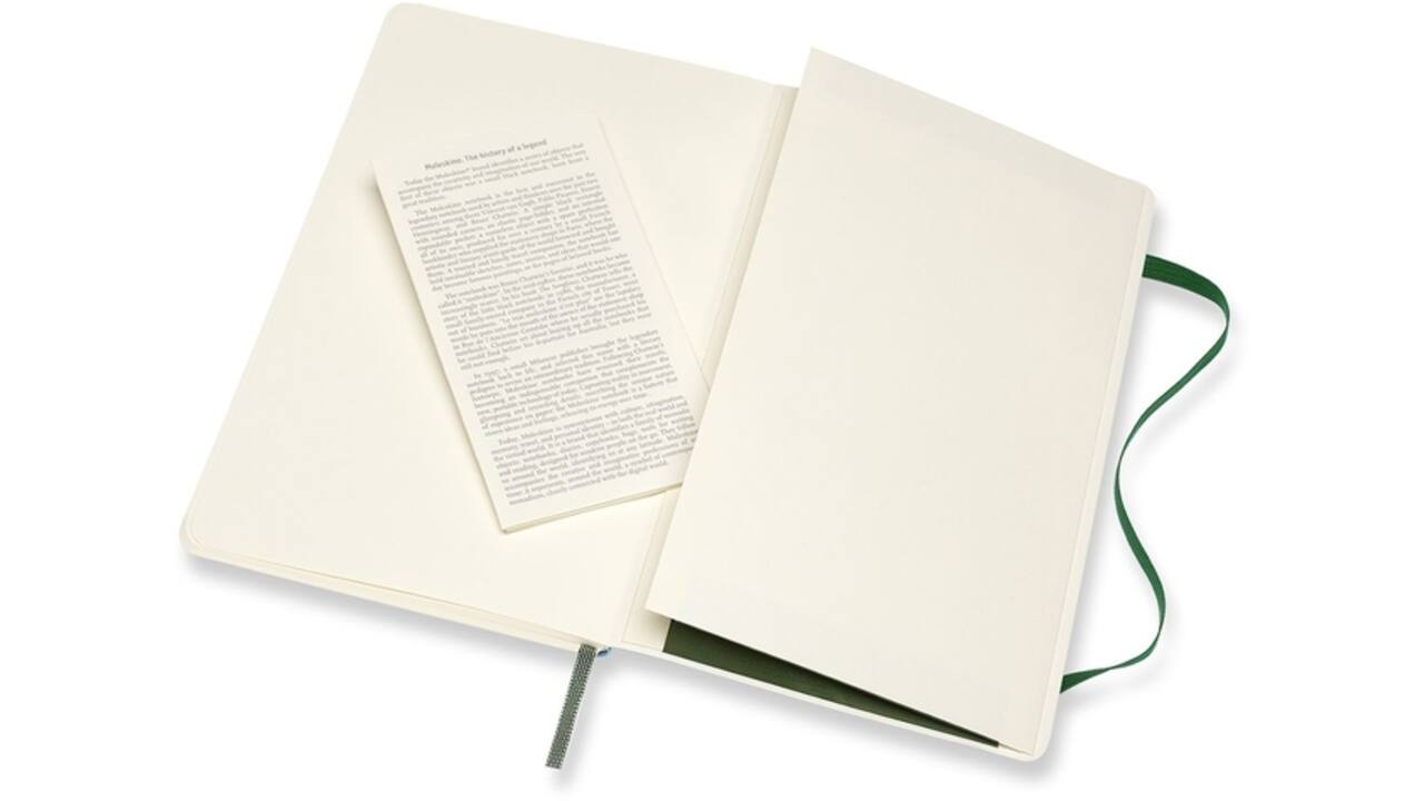 Notitieboek Moleskine large 130x210mm dots soft cover myrtle green