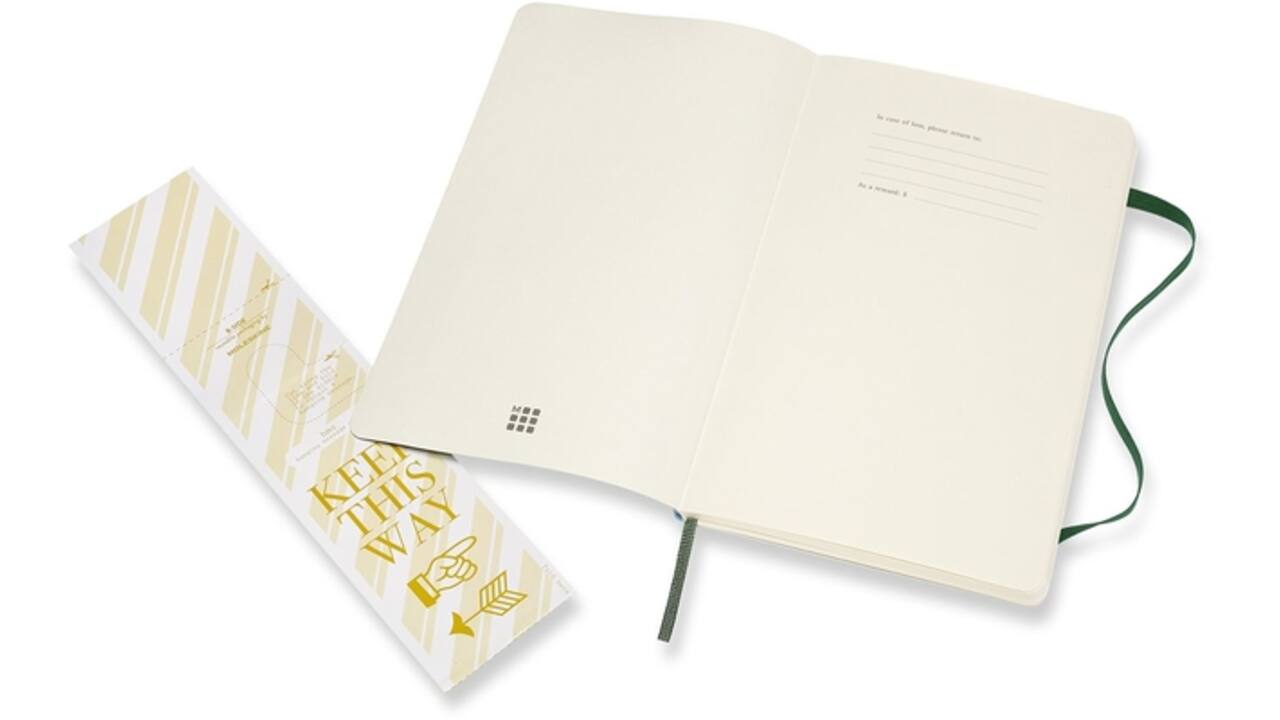 Notitieboek Moleskine large 130x210mm dots soft cover myrtle green