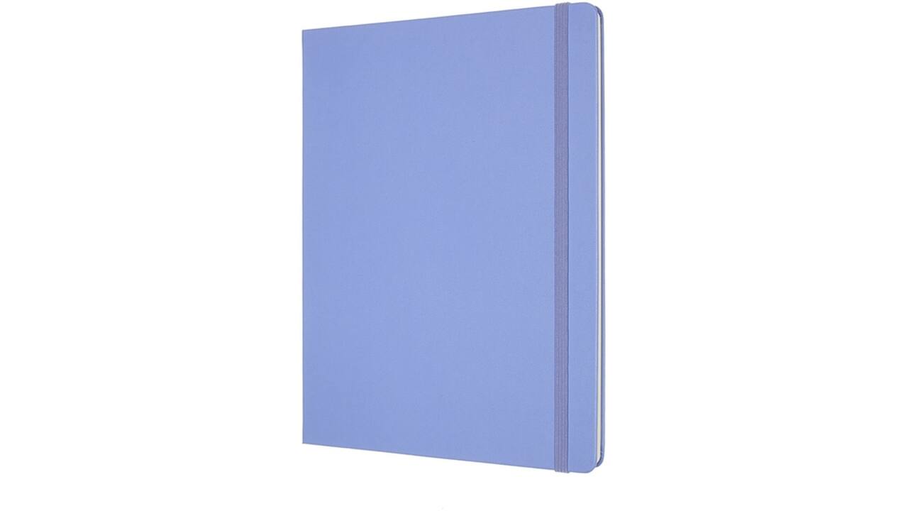 Notitieboek Moleskine XL 190x250mm blanco hard cover hydrangea blue