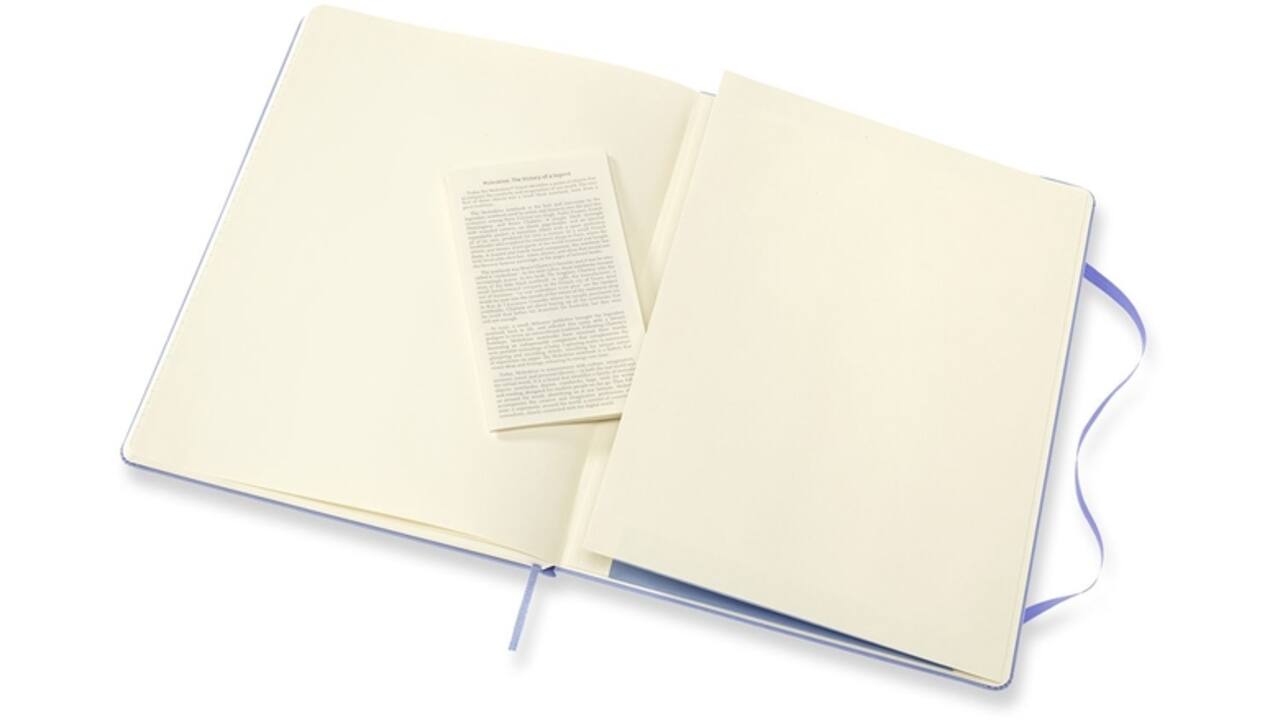 Notitieboek Moleskine XL 190x250mm blanco hard cover hydrangea blue