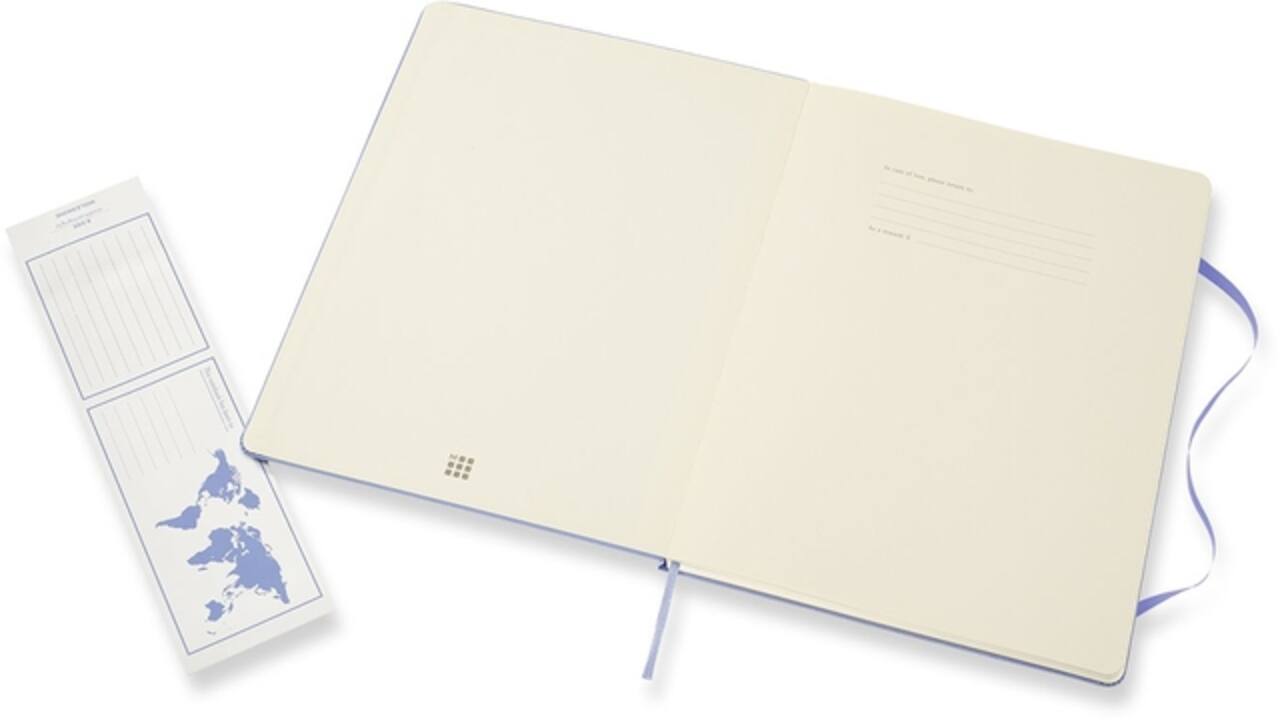 Notitieboek Moleskine XL 190x250mm lijn hard cover hydrangea blue