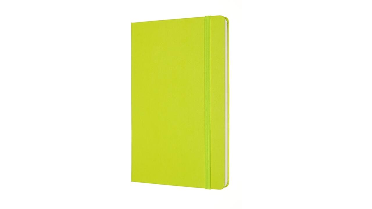 Notitieboek Moleskine large 130x210mm blanco hard cover lemon green