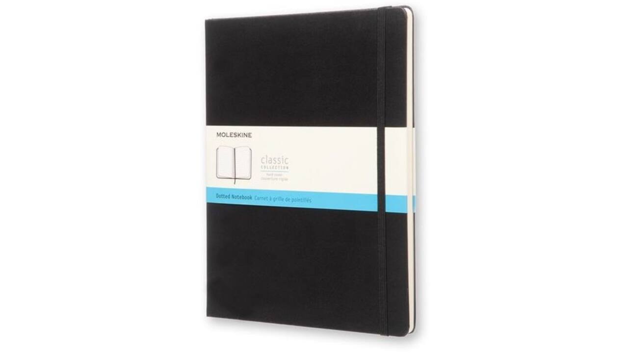 Notitieboek Moleskine XL 190x250mm dots hard cover zwart