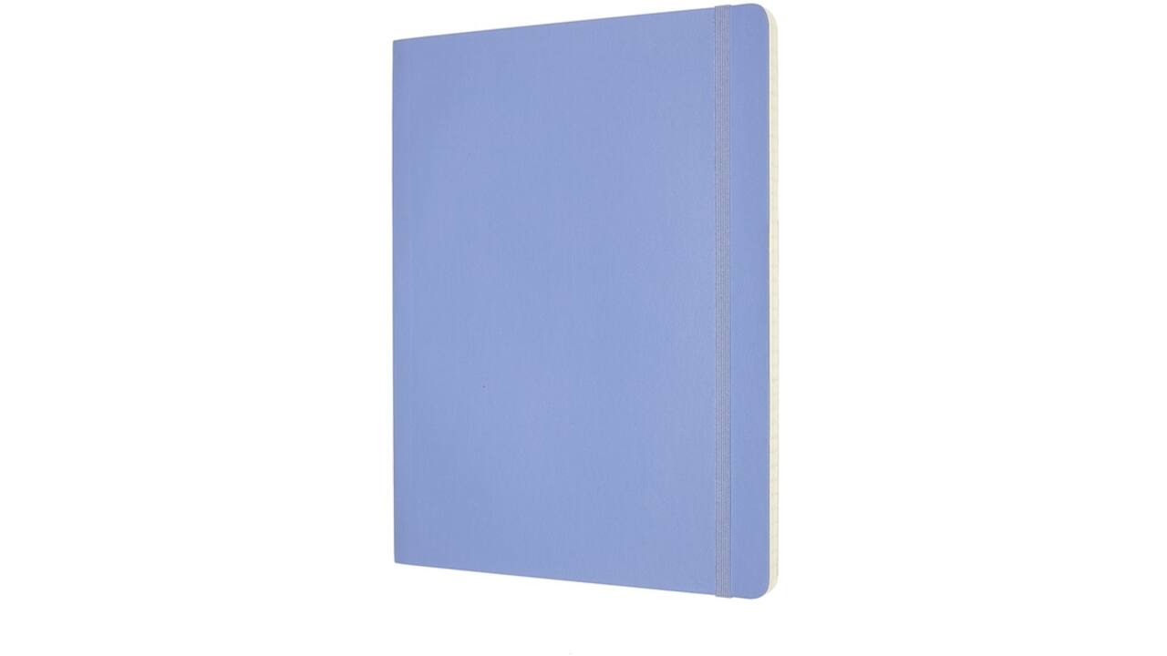 Notitieboek Moleskine XL 190x250mm lijn soft cover hydrangea blue