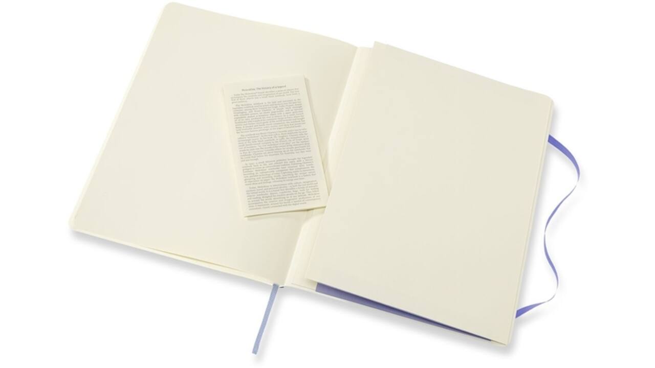 Notitieboek Moleskine XL 190x250mm lijn soft cover hydrangea blue