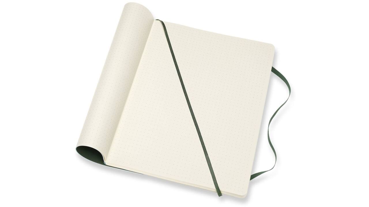 Notitieboek Moleskine XL 190x250mm blanco soft cover myrtle green
