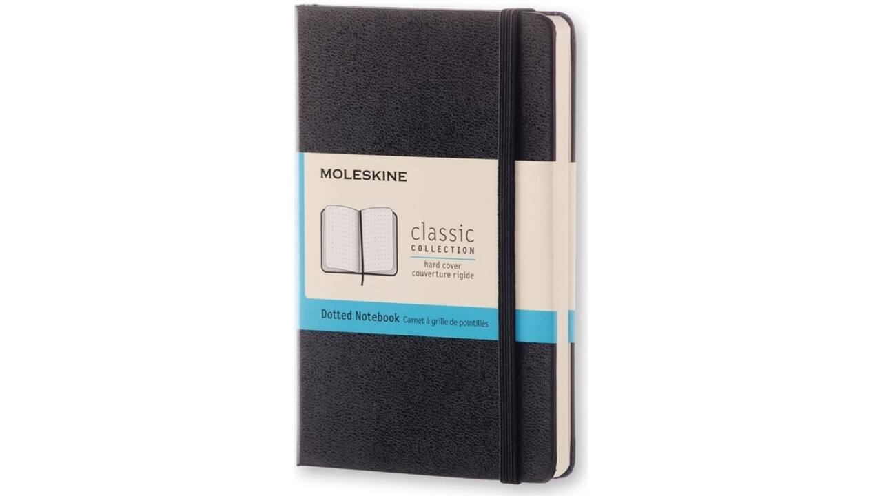 Notitieboek Moleskine pocket 90x140mm dots hard cover zwart