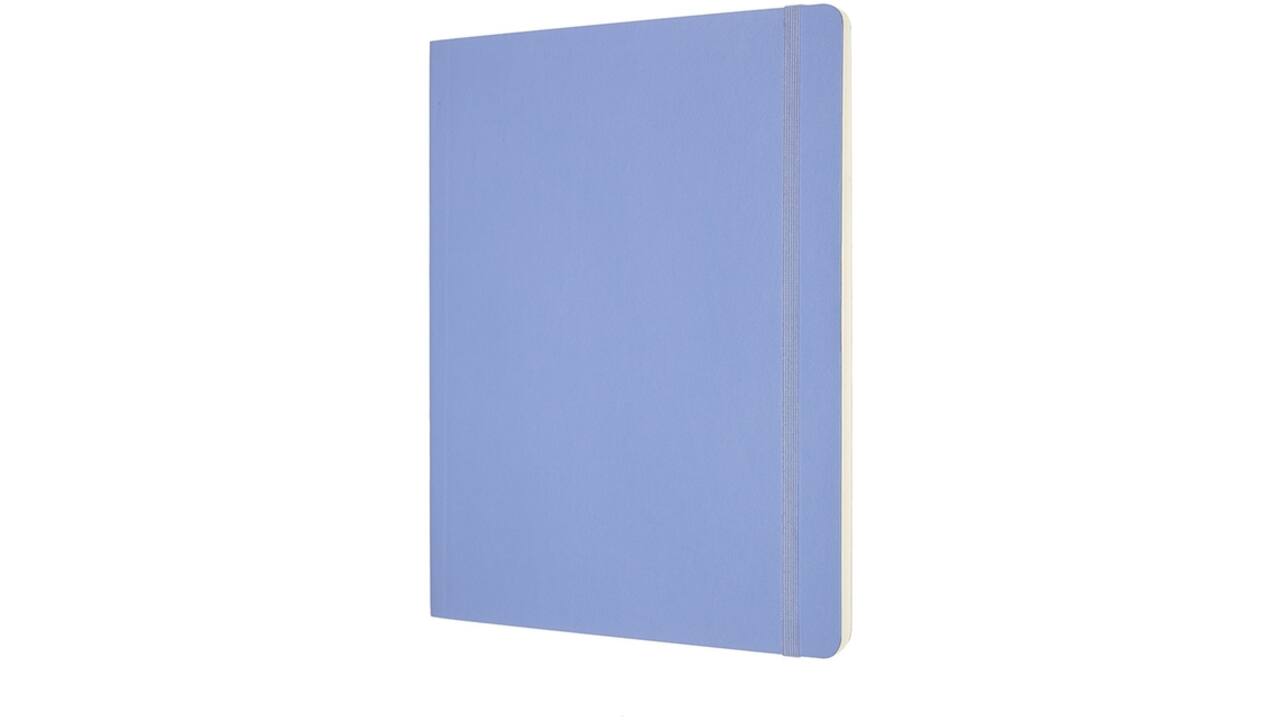 Notitieboek Moleskine XL 190x250mm blanco soft cover hydrangea blue