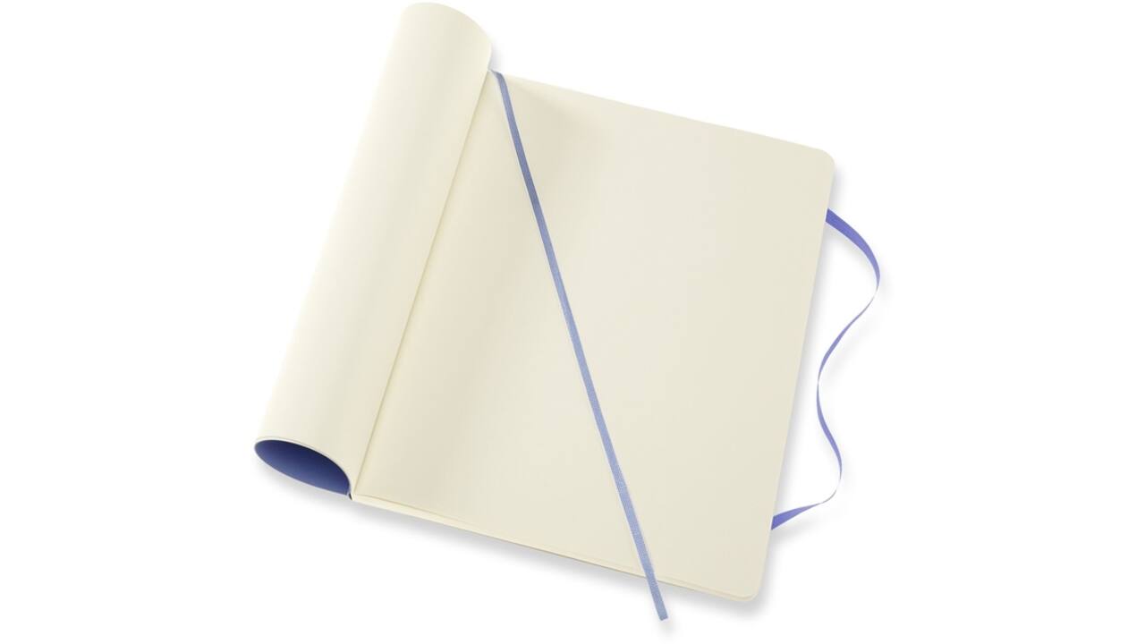 Notitieboek Moleskine XL 190x250mm blanco soft cover hydrangea blue