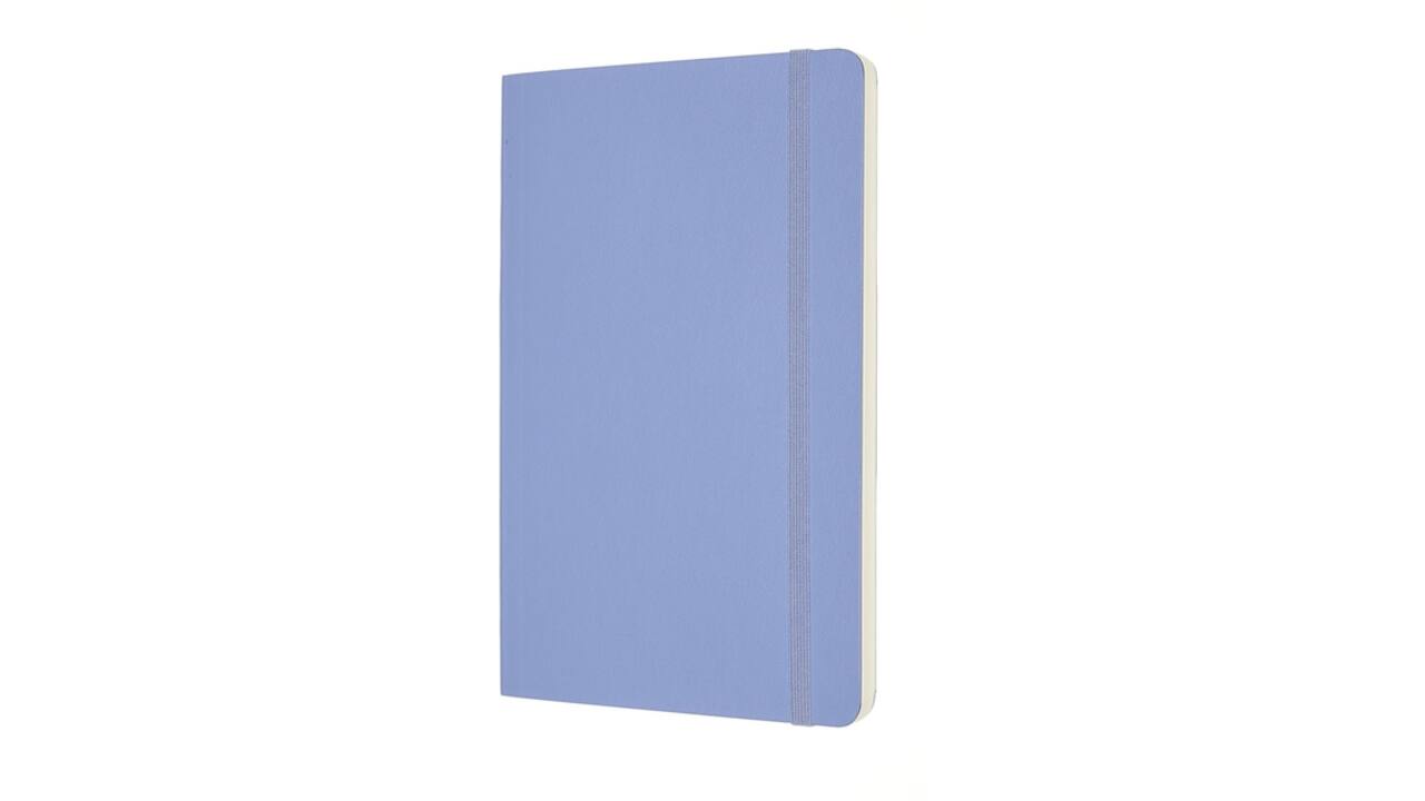 Notitieboek Moleskine large 130x210mm blanco soft cover hydrangea blue