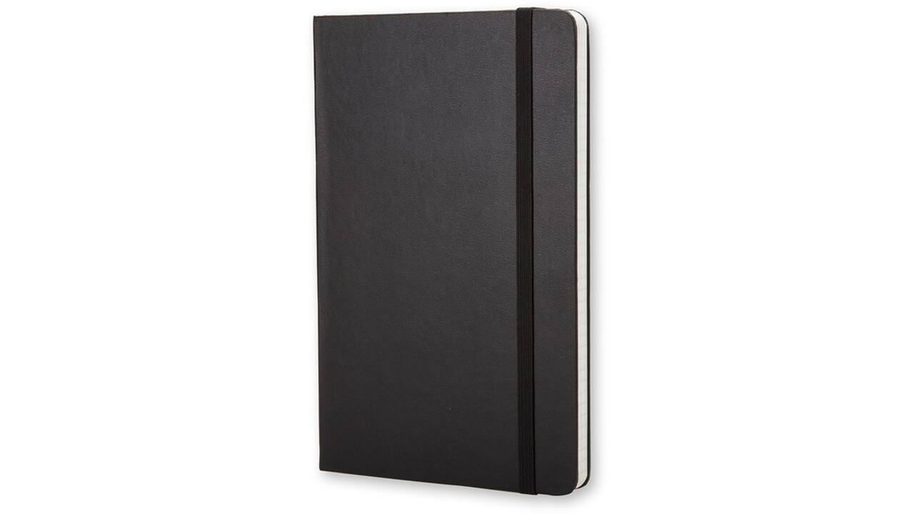 Notitieboek Moleskine pocket 90x140mm ruit 5x5mm hard cover zwart
