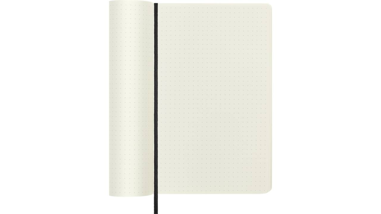 Notitieboek Moleskine large 130x210mm dots soft cover zwart