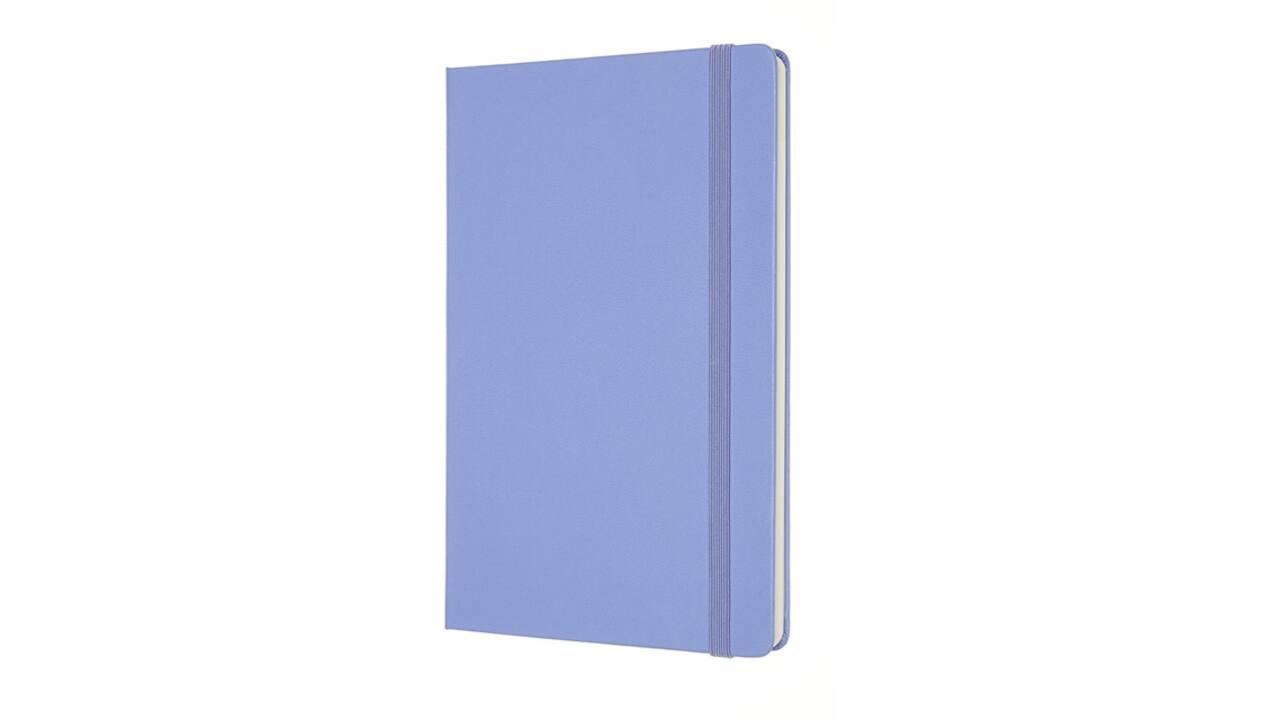 Notitieboek Moleskine large 130x210mm blanco hard cover hydrangea blue