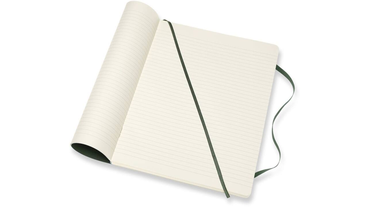 Notitieboek Moleskine XL 190x250mm lijn soft cover myrtle green