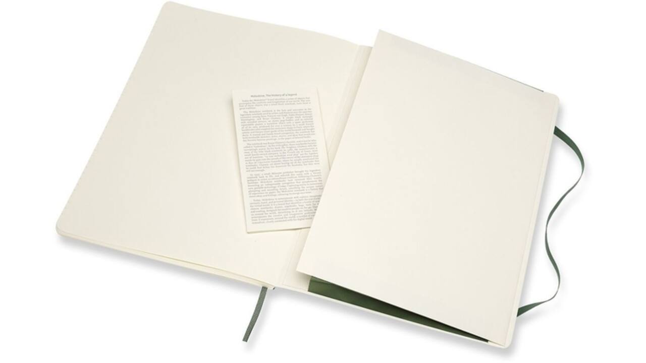 Notitieboek Moleskine XL 190x250mm lijn soft cover myrtle green