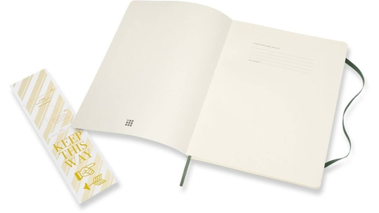 Notitieboek Moleskine XL 190x250mm lijn soft cover myrtle green