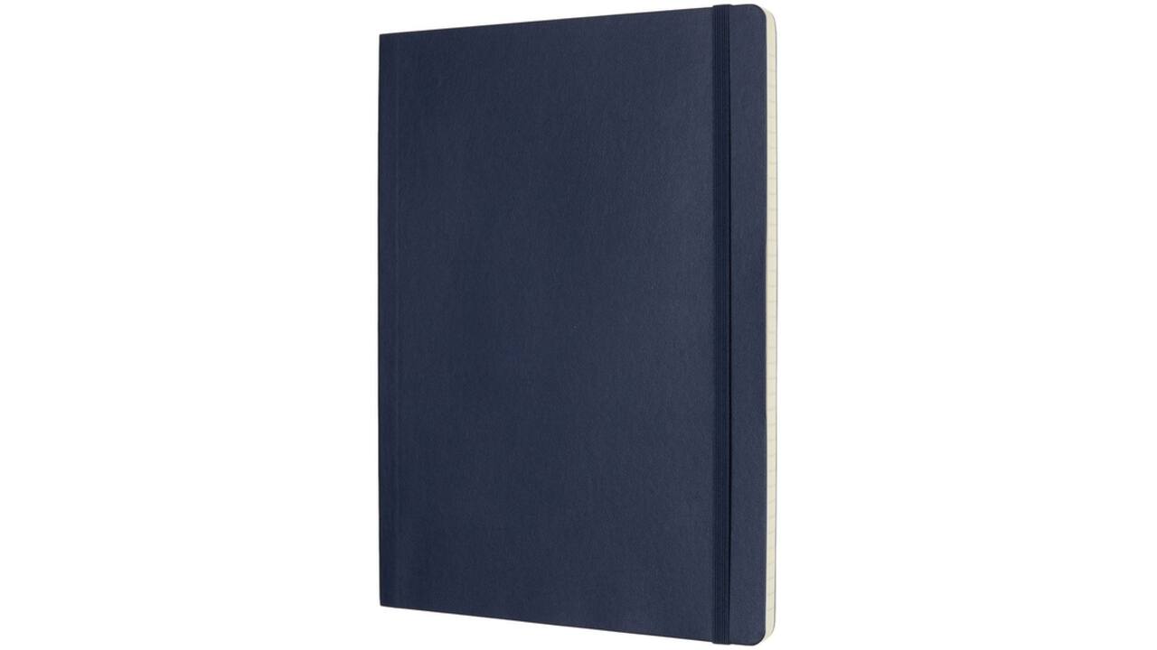 Notitieboek Moleskine XL 190x250mm lijn soft cover sapphire blue