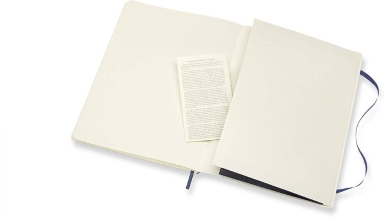 Notitieboek Moleskine XL 190x250mm lijn soft cover sapphire blue