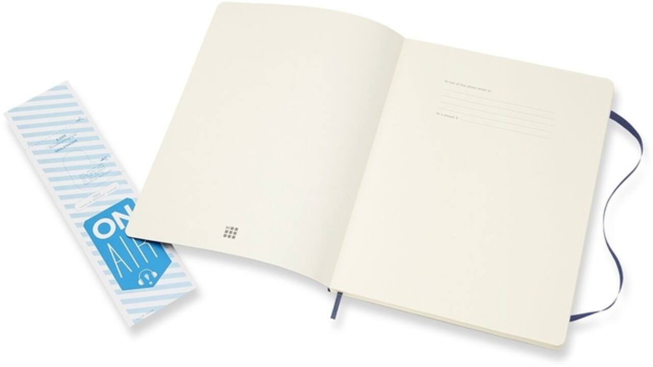 Notitieboek Moleskine XL 190x250mm lijn soft cover sapphire blue