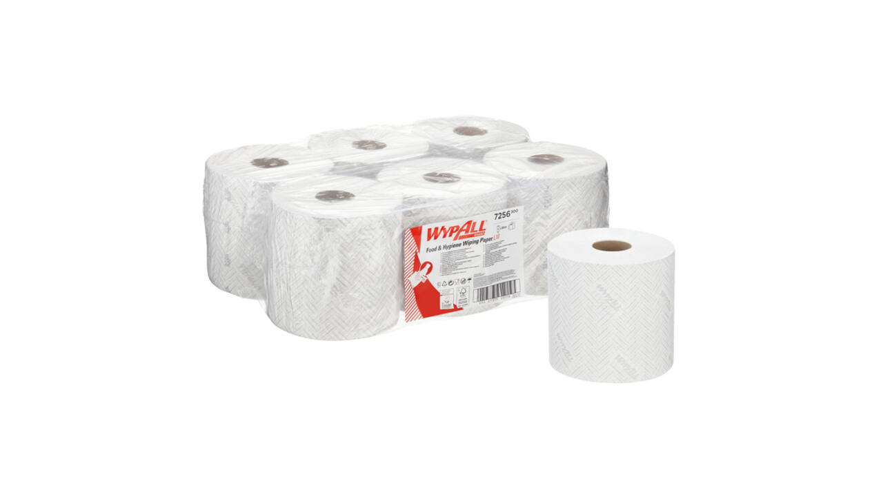 Poetspapier WypAll L10 GeneralClean 1-laags 800 vel wit 7256