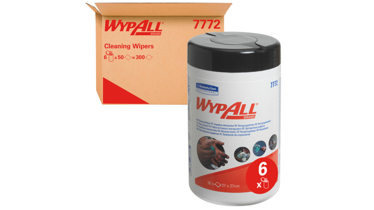 Reinigingsdoek WypAll PowerClean bus 1-laags 6x50 vel groen 7772