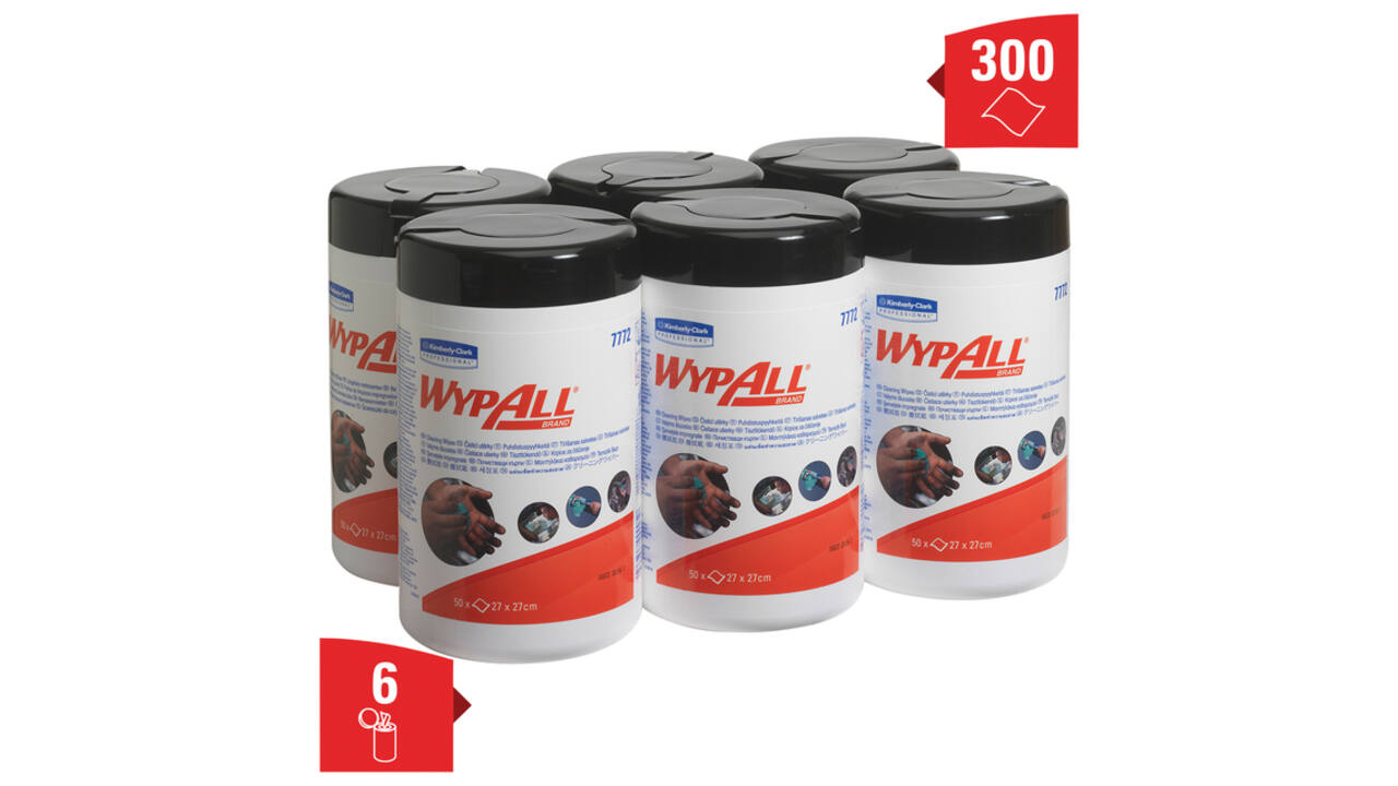 Reinigingsdoek WypAll PowerClean bus 1-laags 6x50 vel groen 7772