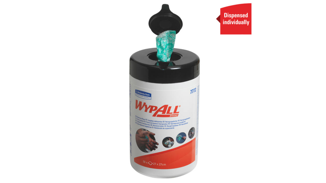 Reinigingsdoek WypAll PowerClean bus 1-laags 6x50 vel groen 7772