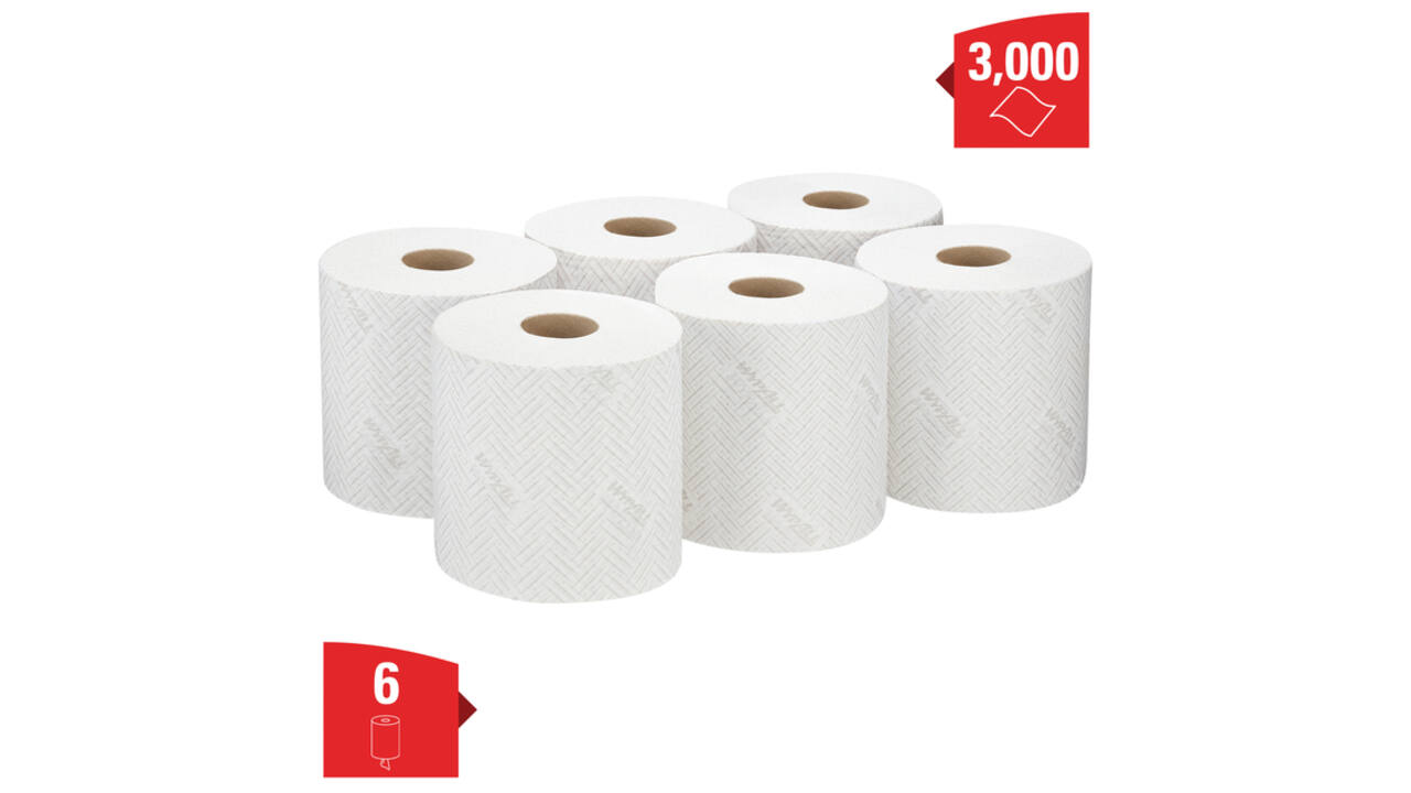 Poetspapier WypAll L10 GeneralClean 1-laags 500 vel wit 7406