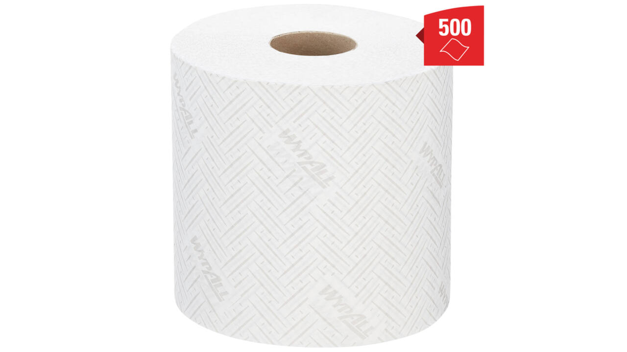 Poetspapier WypAll L10 GeneralClean 1-laags 500 vel wit 7406