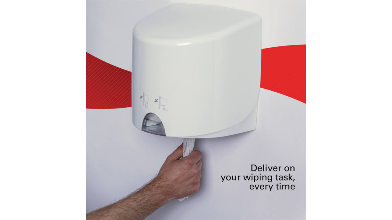 Poetspapier WypAll L10 GeneralClean 1-laags 500 vel wit 7406