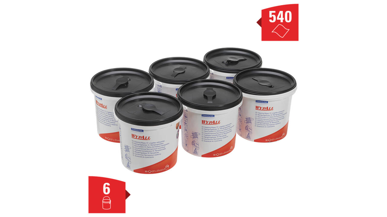 Reinigingsdoek WypAll PowerClean emmer 1-laags 6x90 vel groen 7775