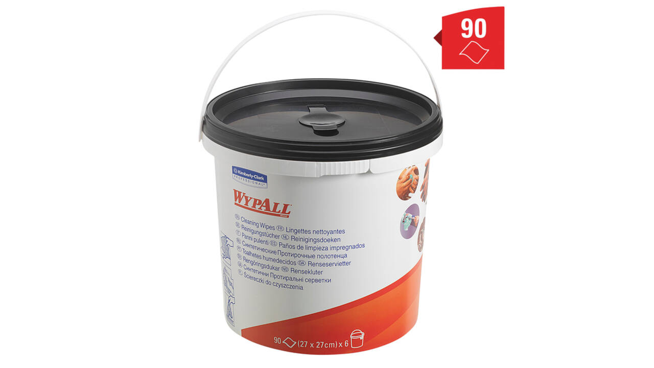 Reinigingsdoek WypAll PowerClean emmer 1-laags 6x90 vel groen 7775