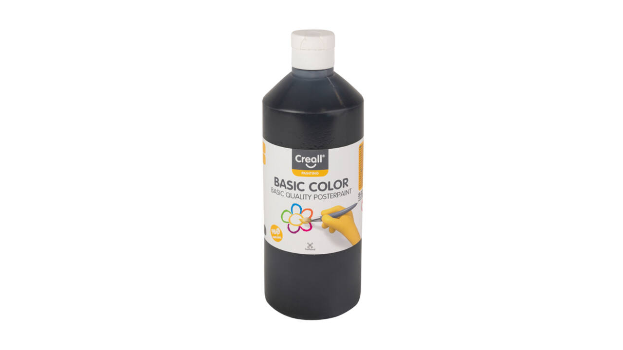 Plakkaatverf Creall basic zwart 500ml
